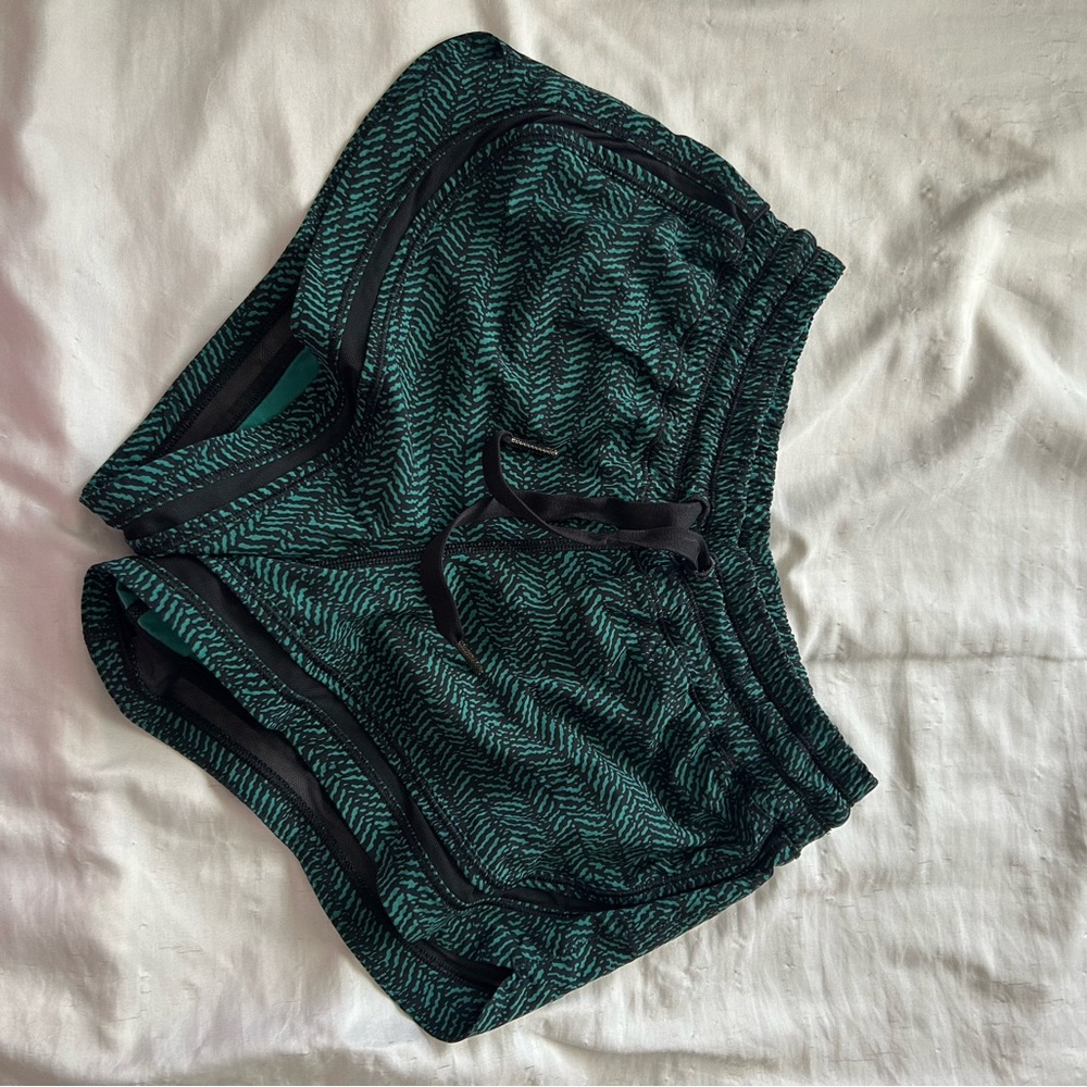 lululemon athletica Green and Black Athletic Shorts